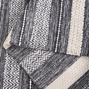 Safavieh Montauk Hand-loomed Area Rug - Luxurious Rectangle Design For Elegant Home Decor And Comfort Black ,Ivory Cotton Mtk976z-5