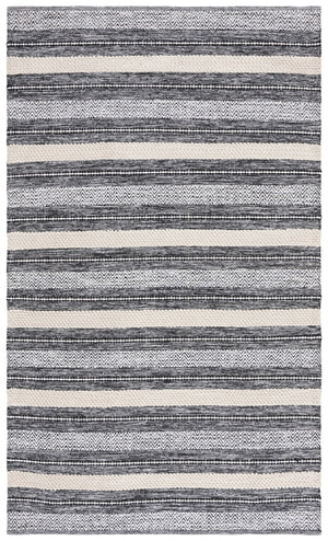 Safavieh Montauk Hand-loomed Area Rug - Luxurious Rectangle Design For Elegant Home Decor And Comfort Black ,Ivory Cotton Mtk976z-5