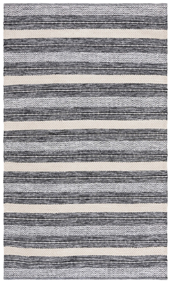 Safavieh Montauk Hand-loomed Area Rug - Luxurious Rectangle Design For Elegant Home Decor And Comfort Black ,Ivory Cotton Mtk976z-5