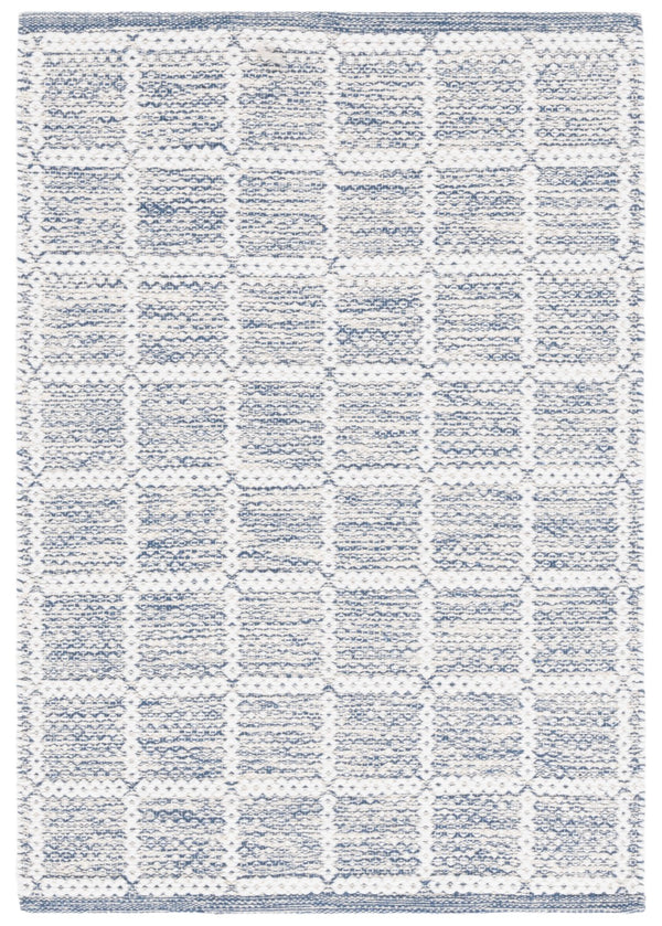 Safavieh Montauk Handloomed Area Rug - Exquisite Indian Craftsmanship For Elegant Home Décor Solutions Navy ,Ivory Cotton Mtk977n-6