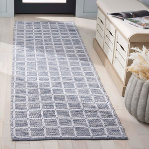 Safavieh Montauk Handloomed Area Rug - Exquisite Indian Craftsmanship For Elegant Home Décor Solutions Navy ,Ivory Cotton Mtk977n-6