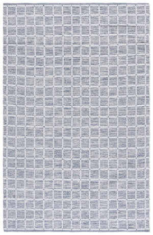 Safavieh Montauk Exquisite Handloom Area Rug - Elegant Medium Rectangle Design For Luxurious Home Decor Navy ,Ivory Cotton Mtk977n-5