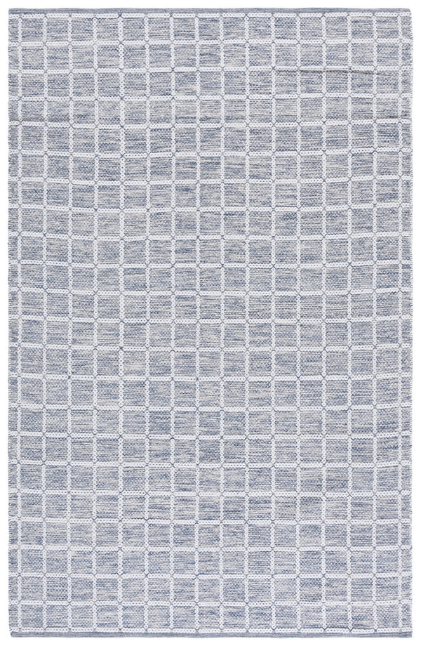 Safavieh Montauk Exquisite Handloom Area Rug - Elegant Medium Rectangle Design For Luxurious Home Decor Navy ,Ivory Cotton Mtk977n-5