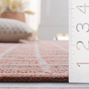 Safavieh Montauk Exquisite Handloom Area Rug - Elegant Medium Rectangle Design For Luxurious Home Decor Orange ,Ivory Cotton Mtk977p-5