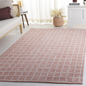Safavieh Montauk Exquisite Handloom Area Rug - Elegant Medium Rectangle Design For Luxurious Home Decor Orange ,Ivory Cotton Mtk977p-5