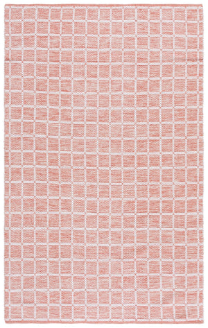 Safavieh Montauk Handloomed Area Rug - Exquisite Indian Craftsmanship For Elegant Home Décor Solutions Orange ,Ivory Cotton Mtk977p-8