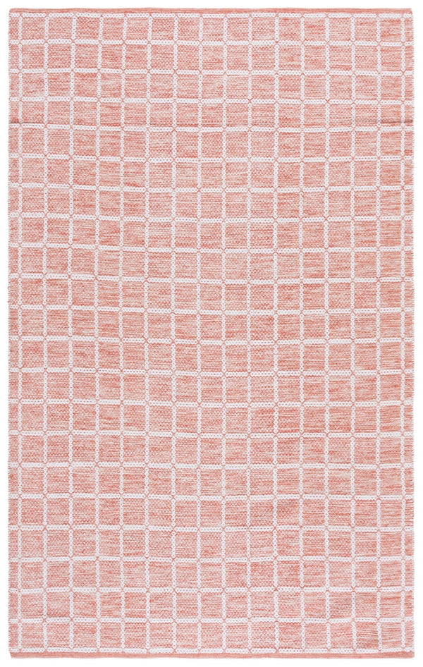 Safavieh Montauk Handloomed Area Rug - Exquisite Indian Craftsmanship For Elegant Home Décor Solutions Orange ,Ivory Cotton Mtk977p-8