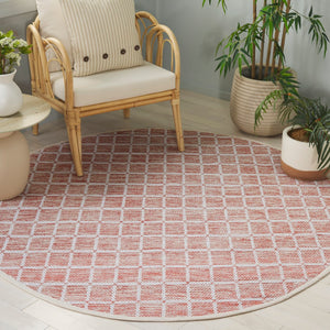 Safavieh Montauk Handloomed Area Rug - Exquisite Indian Craftsmanship For Elegant Home Décor Solutions Orange ,Ivory Cotton Mtk977p-8