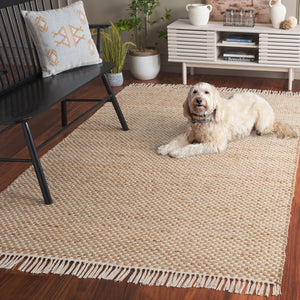 Safavieh Montauk Handloom Area Rug – Timeless Elegance In Eco-friendly Jute & Cotton For Stylish Spaces Natural ,Yellow 80% Jute & 20% Cotton Mtk978a-5