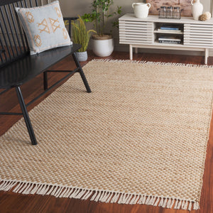 Safavieh Montauk Exquisite Handwoven Area Rug In Earthy Tones – Jute And Cotton Blend For Timeless Elegance Natural ,Yellow 80% Jute & 20% Cotton Mtk978a-8