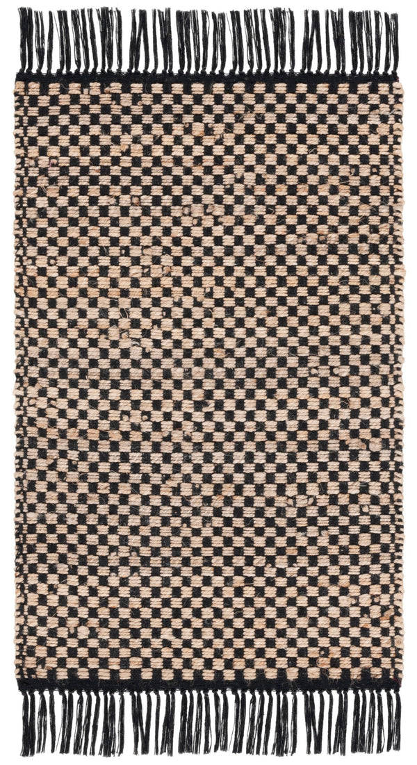 Safavieh Montauk Exquisite Handwoven Area Rug In Earthy Tones – Jute And Cotton Blend For Timeless Elegance Natural ,Black 80% Jute & 20% Cotton Mtk978z-4