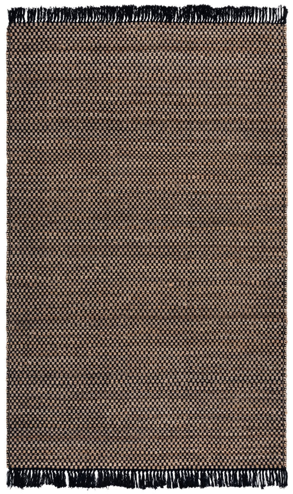 Safavieh Montauk Handloom Area Rug – Timeless Elegance In Eco-friendly Jute & Cotton For Stylish Spaces Natural ,Black 80% Jute & 20% Cotton Mtk978z-5