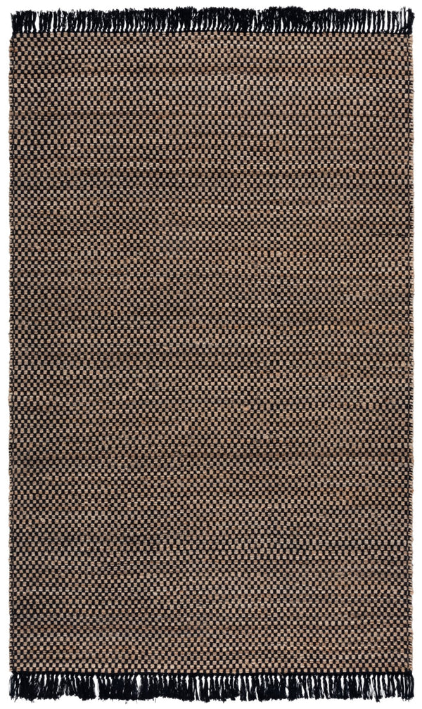 Safavieh Montauk Exquisite Handwoven Area Rug In Earthy Tones – Jute And Cotton Blend For Timeless Elegance Natural ,Black 80% Jute & 20% Cotton Mtk978z-4