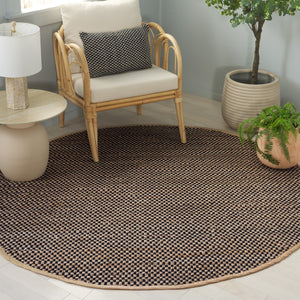 Safavieh Montauk Exquisite Handwoven Area Rug In Earthy Tones – Jute And Cotton Blend For Timeless Elegance Natural ,Black 80% Jute & 20% Cotton Mtk978z-4