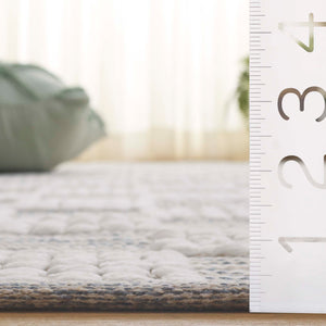 Safavieh Montauk Medium Rectangle Area Rug - Handloomed Cotton Luxury For Elegant Home Décor & Comfort Silver ,Ivory Cotton Mtk979f-5