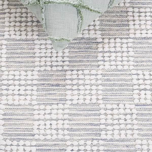 Safavieh Montauk Medium Rectangle Area Rug - Handloomed Cotton Luxury For Elegant Home Décor & Comfort Silver ,Ivory Cotton Mtk979f-5