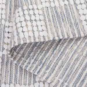 Safavieh Montauk Elegant Handloom Area Rug In Shimmering Silver And Ivory - Timeless Style For Your Space Silver ,Ivory Cotton Mtk979f-4