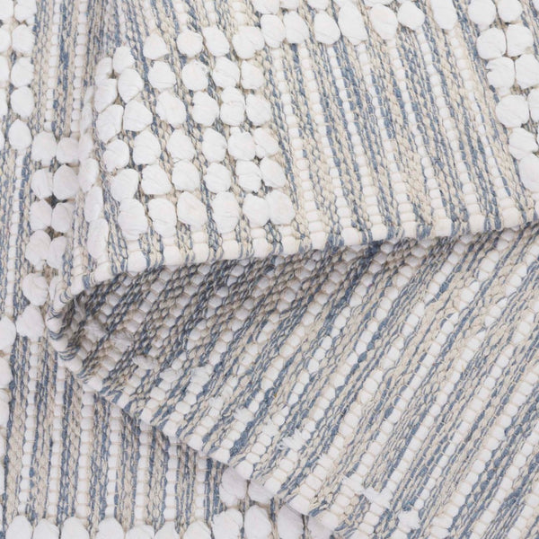 Safavieh Montauk Elegant Handloom Area Rug In Shimmering Silver And Ivory - Timeless Style For Your Space Silver ,Ivory Cotton Mtk979f-4