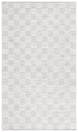 Safavieh Montauk Medium Rectangle Area Rug - Handloomed Cotton Luxury For Elegant Home Décor & Comfort Silver ,Ivory Cotton Mtk979f-5