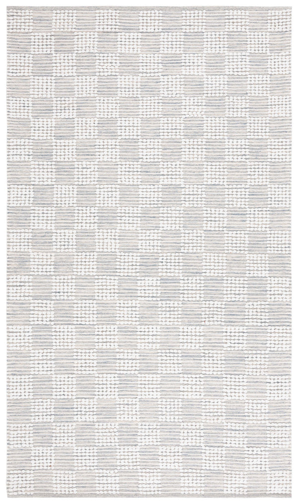 Safavieh Montauk Medium Rectangle Area Rug - Handloomed Cotton Luxury For Elegant Home Décor & Comfort Silver ,Ivory Cotton Mtk979f-5