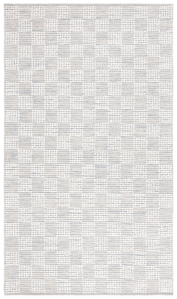 Safavieh Montauk Elegant Handloom Area Rug In Shimmering Silver And Ivory - Timeless Style For Your Space Silver ,Ivory Cotton Mtk979f-4