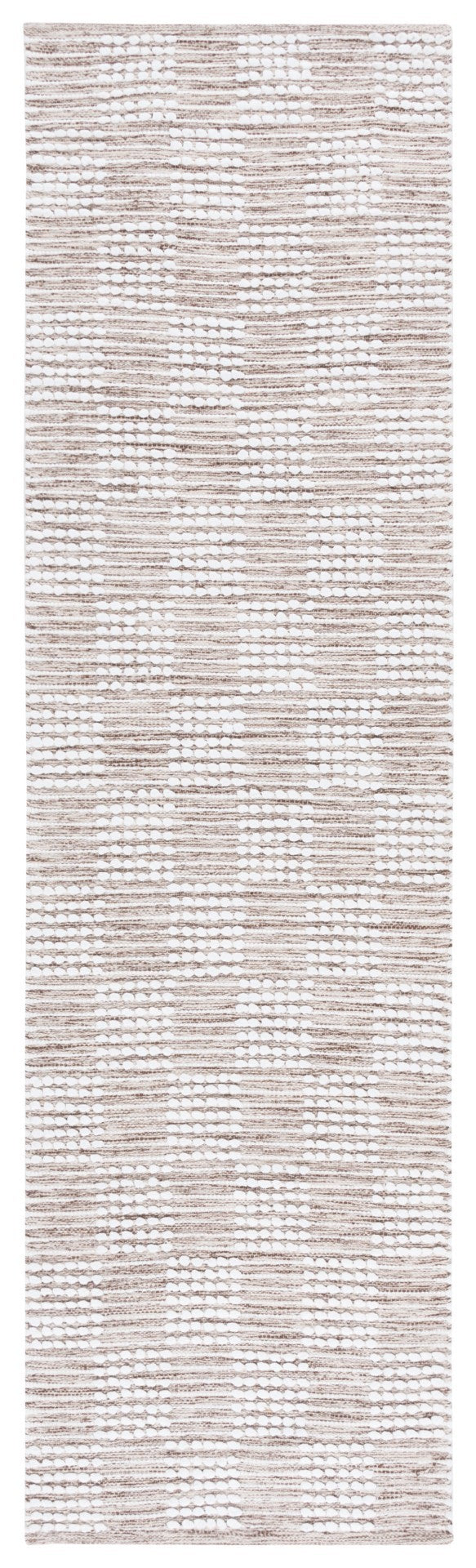Safavieh Montauk Elegant Handloom Area Rug In Shimmering Silver And Ivory - Timeless Style For Your Space Brown ,Ivory Cotton Mtk979t-8