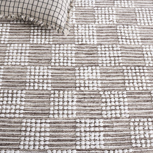 Safavieh Montauk Medium Rectangle Area Rug - Handloomed Cotton Luxury For Elegant Home Décor & Comfort Brown ,Ivory Cotton Mtk979t-5