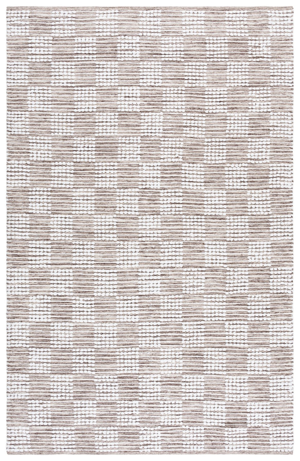 Safavieh Montauk Medium Rectangle Area Rug - Handloomed Cotton Luxury For Elegant Home Décor & Comfort Brown ,Ivory Cotton Mtk979t-5