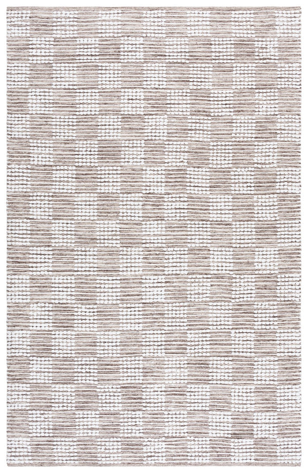 Safavieh Montauk Medium Rectangle Area Rug - Handloomed Cotton Luxury For Elegant Home Décor & Comfort Brown ,Ivory Cotton Mtk979t-5