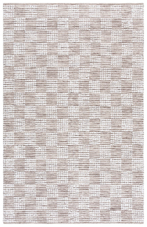 Safavieh Montauk Elegant Handloom Area Rug In Shimmering Silver And Ivory - Timeless Style For Your Space Brown ,Ivory Cotton Mtk979t-8