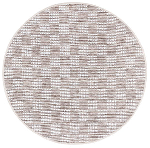 Safavieh Montauk Elegant Handloom Area Rug In Shimmering Silver And Ivory - Timeless Style For Your Space Brown ,Ivory Cotton Mtk979t-8