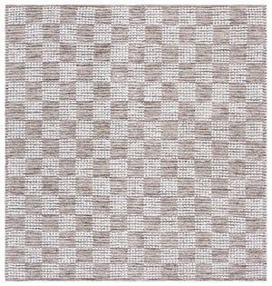 Safavieh Montauk Elegant Handloom Area Rug In Shimmering Silver And Ivory - Timeless Style For Your Space Brown ,Ivory Cotton Mtk979t-8
