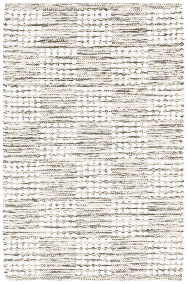 Safavieh Montauk Elegant Handloom Area Rug In Shimmering Silver And Ivory - Timeless Style For Your Space Green ,Ivory Cotton Mtk979y-8