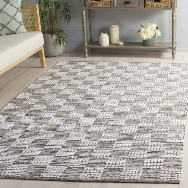 Safavieh Montauk Medium Rectangle Area Rug - Handloomed Cotton Luxury For Elegant Home Décor & Comfort Green ,Ivory Cotton Mtk979y-5