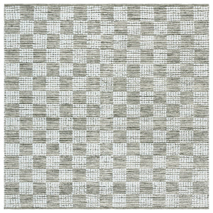 Safavieh Montauk Elegant Handloom Area Rug In Shimmering Silver And Ivory - Timeless Style For Your Space Green ,Ivory Cotton Mtk979y-8
