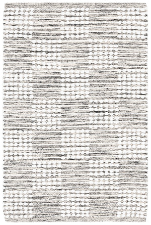 Safavieh Montauk Elegant Handloom Area Rug In Shimmering Silver And Ivory - Timeless Style For Your Space Black ,Ivory Cotton Mtk979z-6