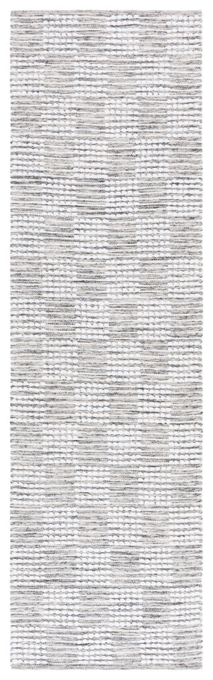 Safavieh Montauk Elegant Handloom Area Rug In Shimmering Silver And Ivory - Timeless Style For Your Space Black ,Ivory Cotton Mtk979z-6