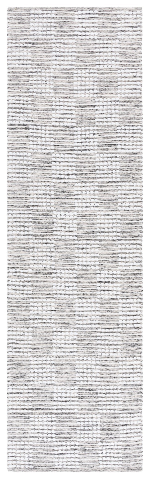 Safavieh Montauk Elegant Handloom Area Rug In Shimmering Silver And Ivory - Timeless Style For Your Space Black ,Ivory Cotton Mtk979z-6