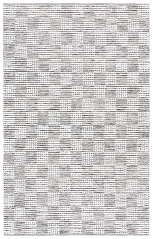 Safavieh Montauk Elegant Handloom Area Rug In Shimmering Silver And Ivory - Timeless Style For Your Space Black ,Ivory Cotton Mtk979z-6
