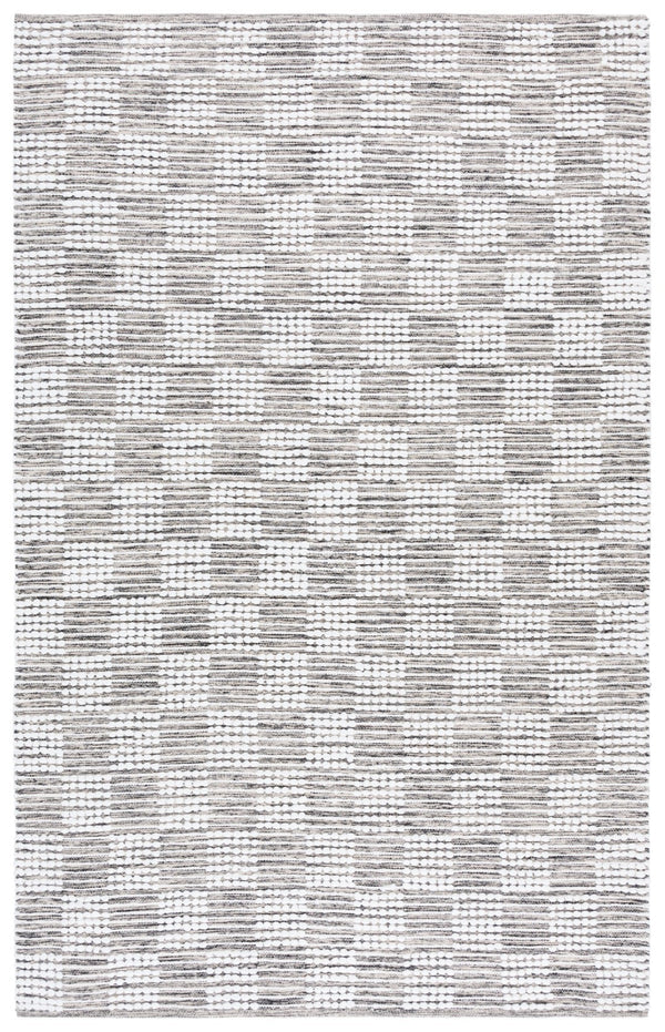 Safavieh Montauk Elegant Handloom Area Rug In Shimmering Silver And Ivory - Timeless Style For Your Space Black ,Ivory Cotton Mtk979z-6