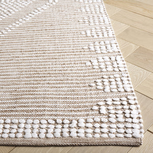 Safavieh Montauk Handloom Medium Rectangle Area Rug - Elegant Cotton Craftsmanship For Timeless Home Decor Beige ,Ivory Cotton Mtk980b-5