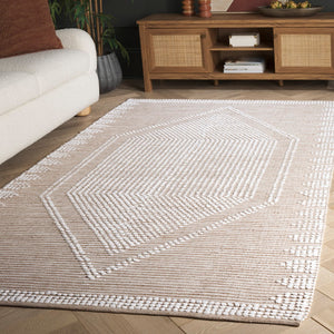 Safavieh Montauk Handcrafted Area Rug - Elegant Cotton Design For Luxurious Comfort In Any Space Beige ,Ivory Cotton Mtk980b-8