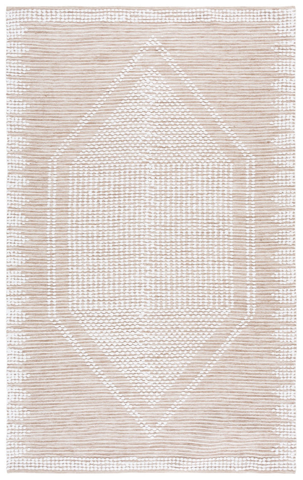 Safavieh Montauk Handcrafted Area Rug - Elegant Cotton Design For Luxurious Comfort In Any Space Beige ,Ivory Cotton Mtk980b-8