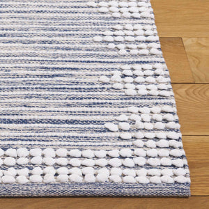 Safavieh Montauk 5' X 8' Handloomed Navy Ivory Area Rug - Elegant Cotton Craftsmanship For Cozy Spaces Navy ,Ivory Cotton Mtk980n-5