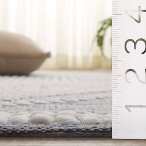 Safavieh Montauk Handcrafted Cotton Area Rug - Timeless Elegance And Comfort For Your Home Decor Navy ,Ivory Cotton Mtk980n-8