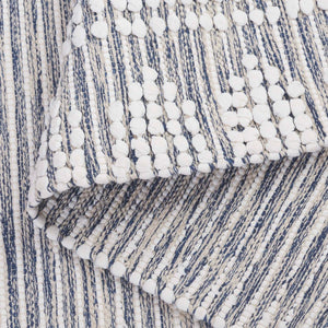 Safavieh Montauk Handcrafted Cotton Area Rug - Timeless Elegance And Comfort For Your Home Decor Navy ,Ivory Cotton Mtk980n-8