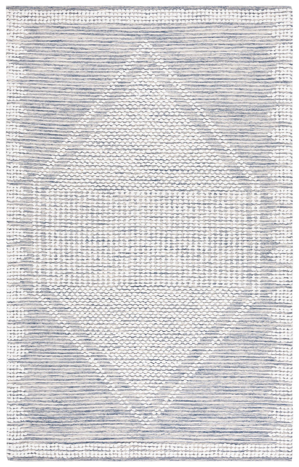 Safavieh Montauk 5' X 8' Handloomed Navy Ivory Area Rug - Elegant Cotton Craftsmanship For Cozy Spaces Navy ,Ivory Cotton Mtk980n-5
