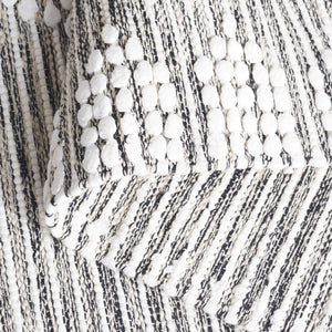 Safavieh Montauk Handloom Medium Rectangle Area Rug - Elegant Cotton Craftsmanship For Timeless Home Decor Black ,Ivory Cotton Mtk980z-5