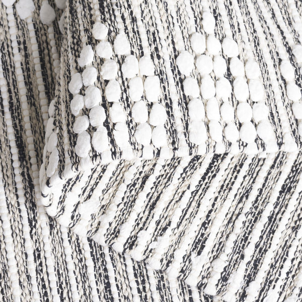 Safavieh Montauk Handloom Medium Rectangle Area Rug - Elegant Cotton Craftsmanship For Timeless Home Decor Black ,Ivory Cotton Mtk980z-5