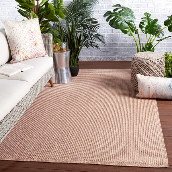 Jaipur Living Jaipur Living Dumont Braided Polyester Indoor Outdoor Rug Neutral Tan Patio Accent RUG149655
